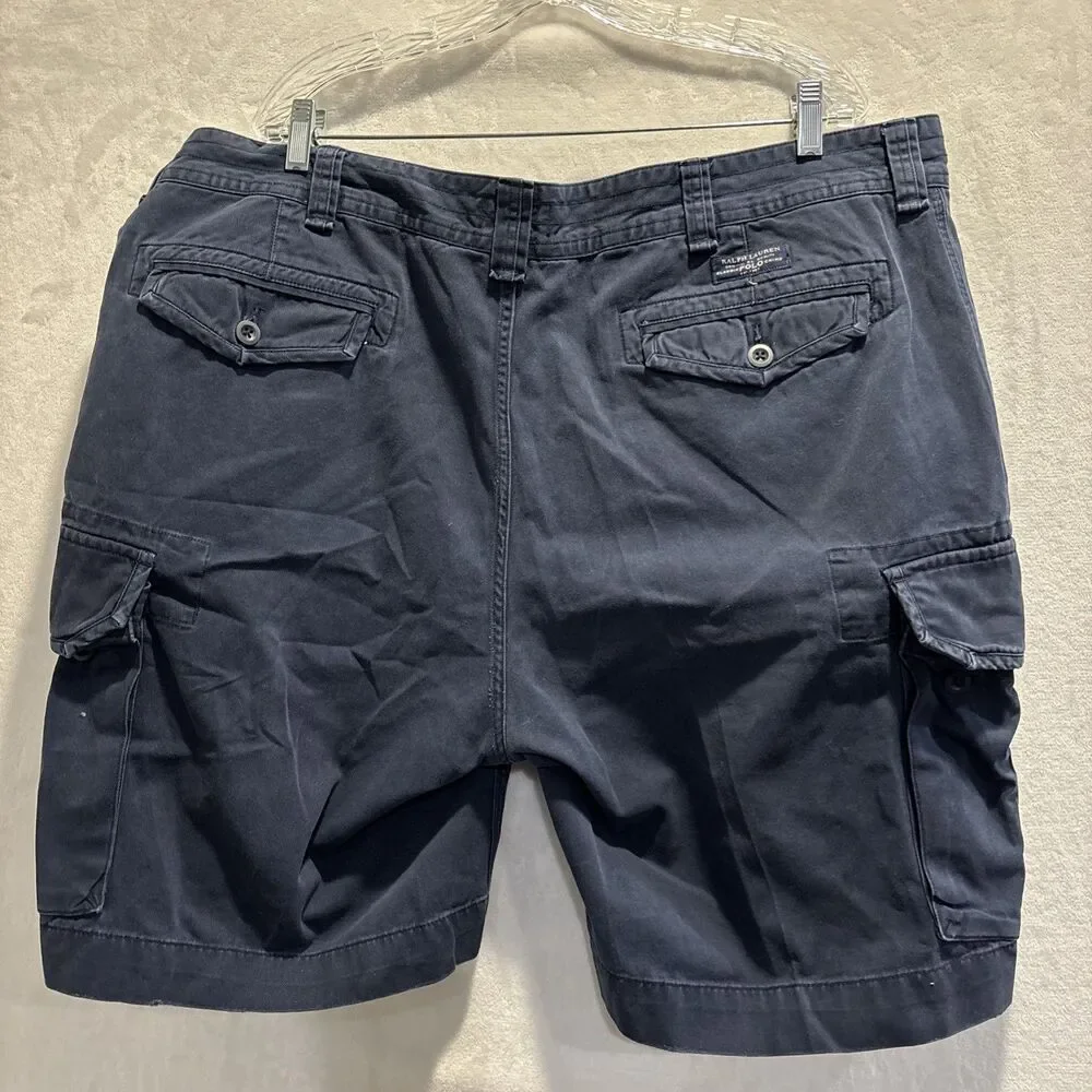 Polo Ralph Lauren Cargo Shorts Men's Size 46B Navy 46 Big Classic Chino Cotton